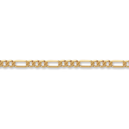 9ct Solid Gold  Pendant Figaro Chain Necklace 2.3mm gauge - JCN004B