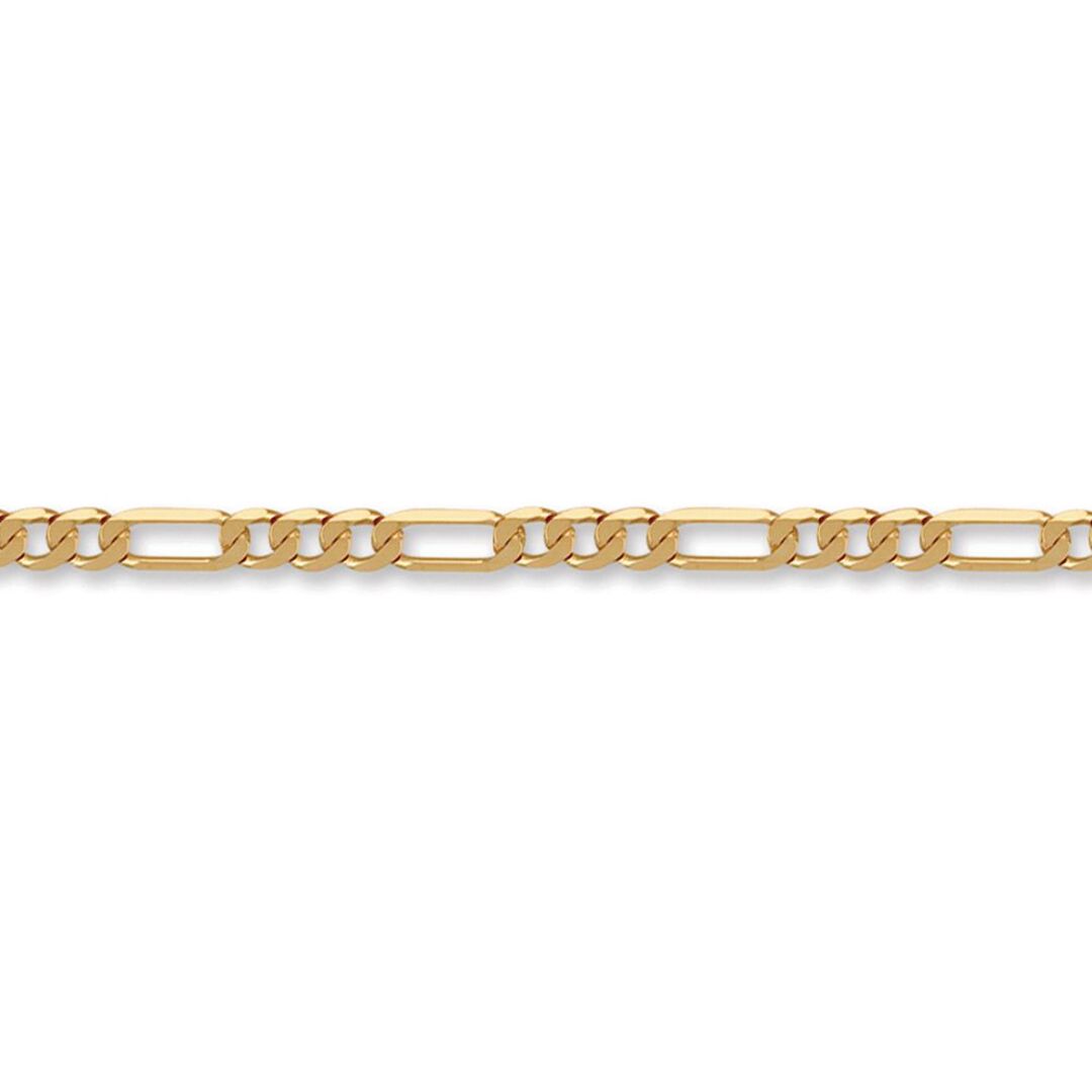 9ct Solid Gold  Pendant Figaro Chain Necklace 2.3mm gauge - JCN004B