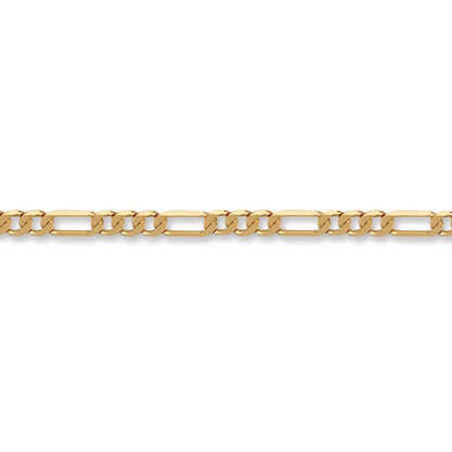 9ct Solid Gold  Pendant Figaro Chain Necklace 2.3mm gauge - JCN004B