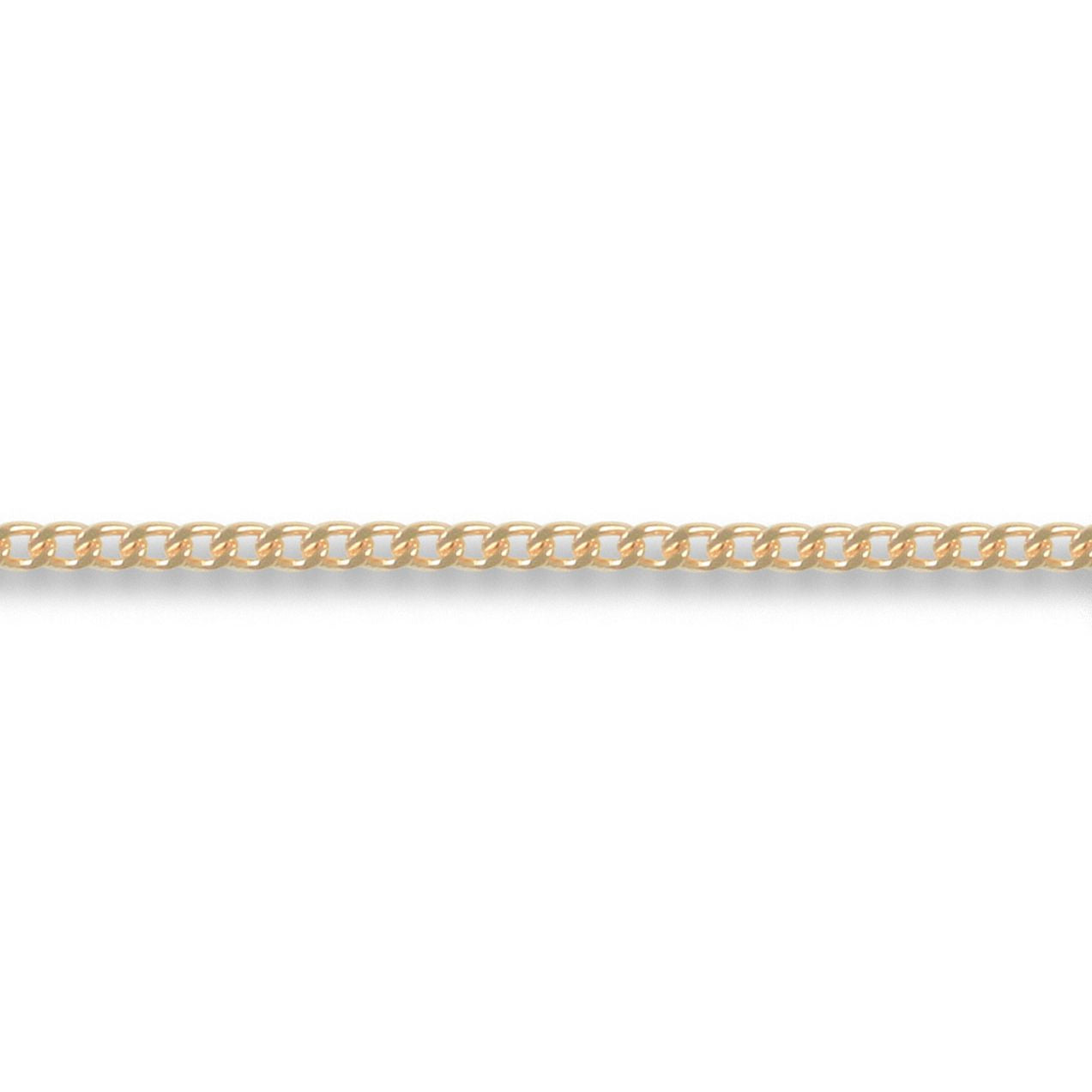 9ct Gold  Diamond Cut Curb 1.3mm Pendant Chain Necklace - JCN006B