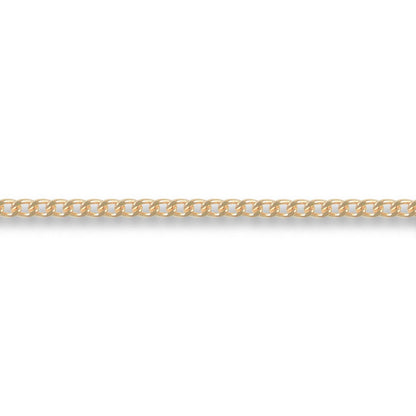 9ct Gold  Diamond Cut Curb 1.3mm Pendant Chain Necklace - JCN006B
