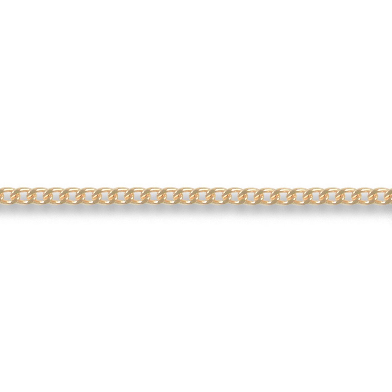 9ct Gold  Diamond Cut Curb 1.3mm Pendant Chain Necklace - JCN006B