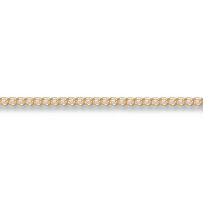 9ct Gold  Diamond Cut Curb 1.3mm Pendant Chain Necklace - JCN006B