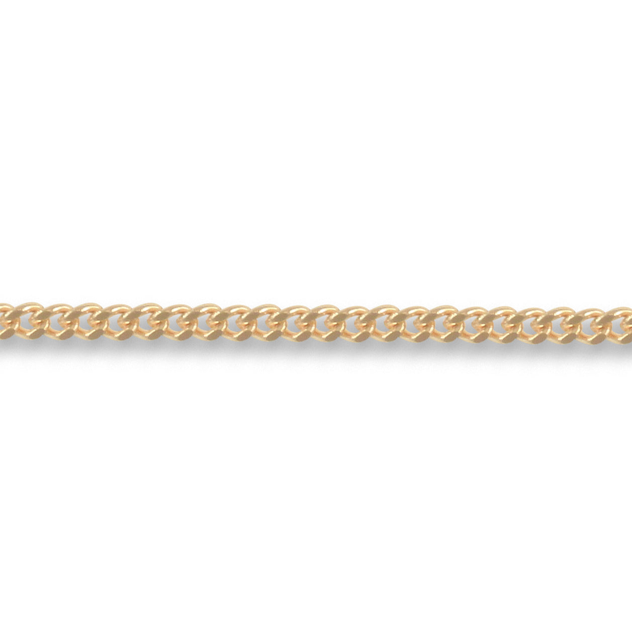 9ct Gold  Diamond Cut Curb 1.7mm Pendant Chain Necklace - JCN006C