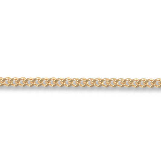 9ct Gold  Diamond Cut Curb 1.7mm Pendant Chain Necklace - JCN006C