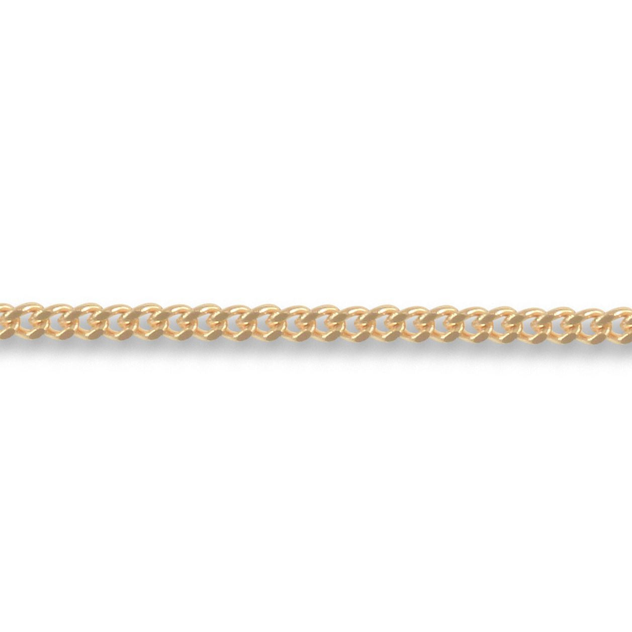 9ct Gold  Diamond Cut Curb 1.7mm Pendant Chain Necklace - JCN006C
