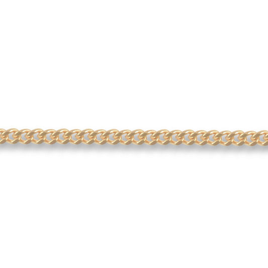9ct Gold  Diamond Cut Curb 1.7mm Pendant Chain Necklace - JCN006C