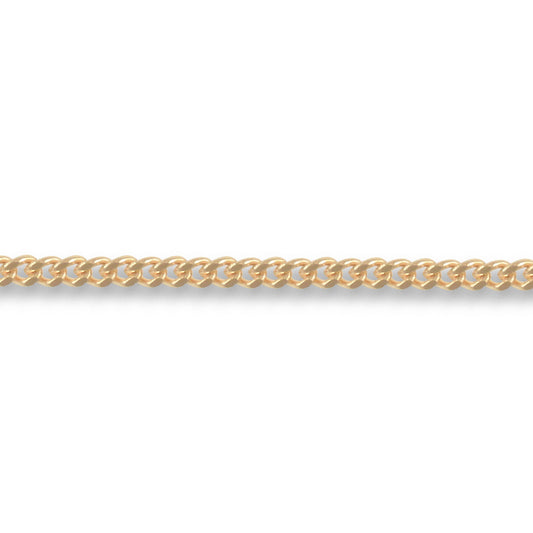 9ct Gold  Diamond Cut Curb 1.7mm Pendant Chain Necklace - JCN006C