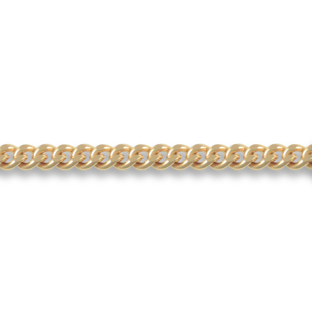 9ct Gold  Diamond Cut Curb 2mm Pendant Chain Necklace - JCN006D