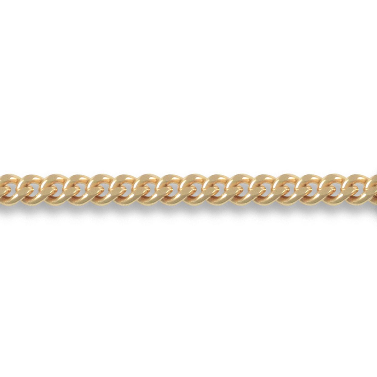9ct Gold  Diamond Cut Curb 2mm Pendant Chain Necklace - JCN006D