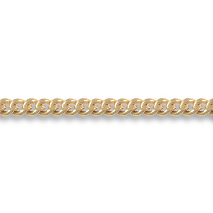 9ct Gold  Diamond Cut Curb 2mm Pendant Chain Necklace - JCN006D