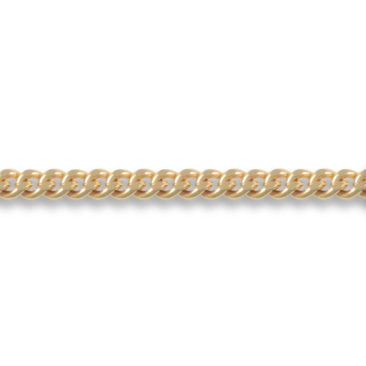 9ct Gold  Diamond Cut Curb 2mm Pendant Chain Necklace - JCN006D