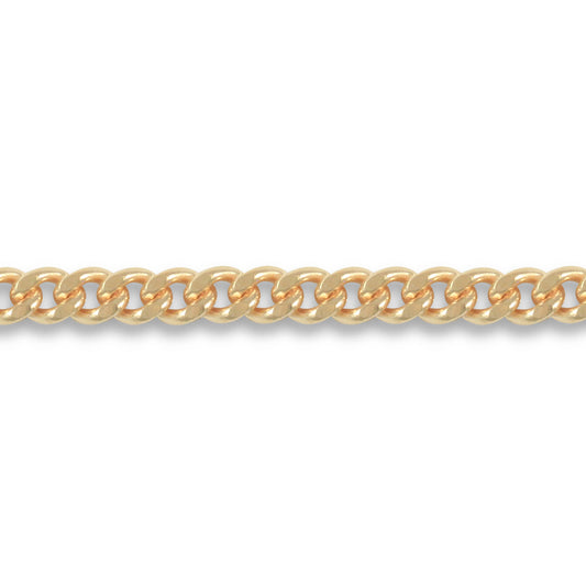 9ct Gold  Diamond Cut Curb 2.8mm Pendant Chain Necklace - JCN006E