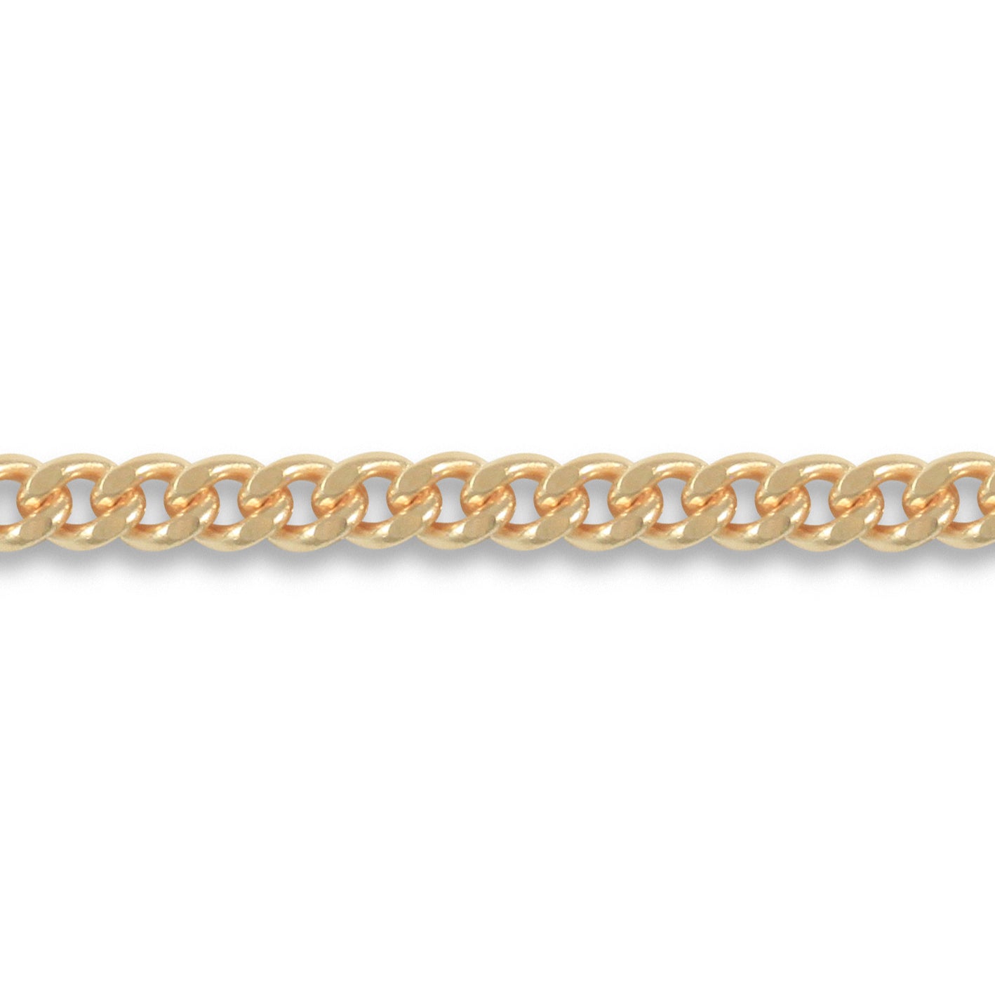 9ct Gold  Diamond Cut Curb 2.8mm Pendant Chain Necklace - JCN006E