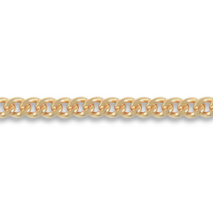 9ct Gold  Diamond Cut Curb 2.8mm Pendant Chain Necklace - JCN006E