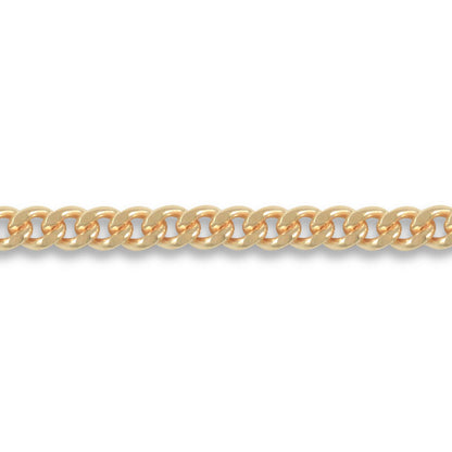 9ct Gold  Diamond Cut Curb 2.8mm Pendant Chain Necklace - JCN006E