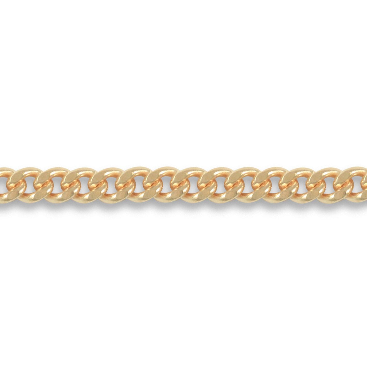 9ct Gold  Diamond Cut Curb 2.8mm Pendant Chain Necklace - JCN006E