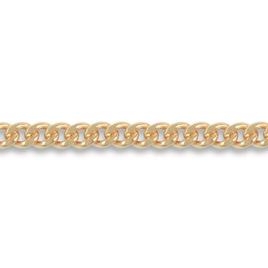 9ct Gold  Diamond Cut Curb 2.8mm Pendant Chain Necklace - JCN006E