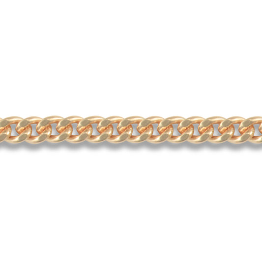 9ct Gold  Diamond Cut Curb 3.6mm Pendant Chain Necklace - JCN006F