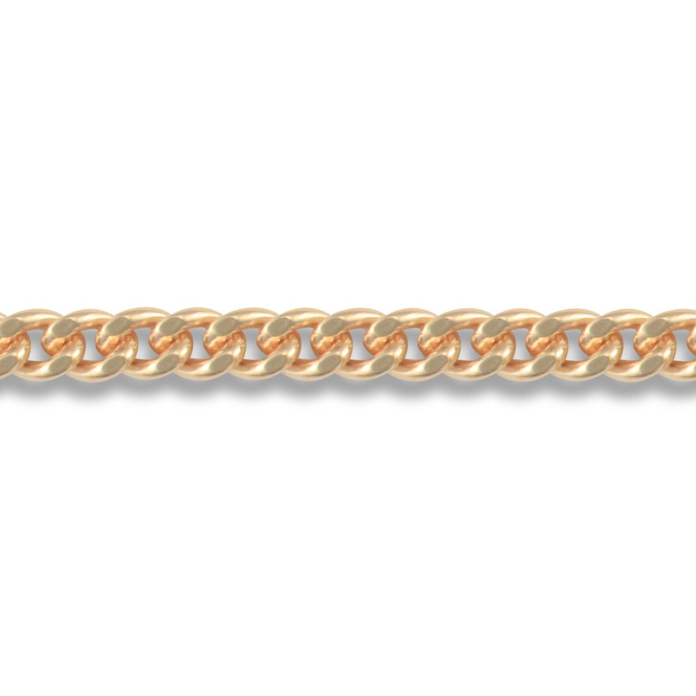 9ct Gold  Diamond Cut Curb 3.6mm Pendant Chain Necklace - JCN006F