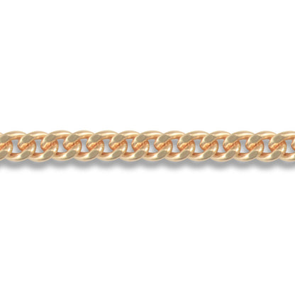 9ct Gold  Diamond Cut Curb 3.6mm Pendant Chain Necklace - JCN006F
