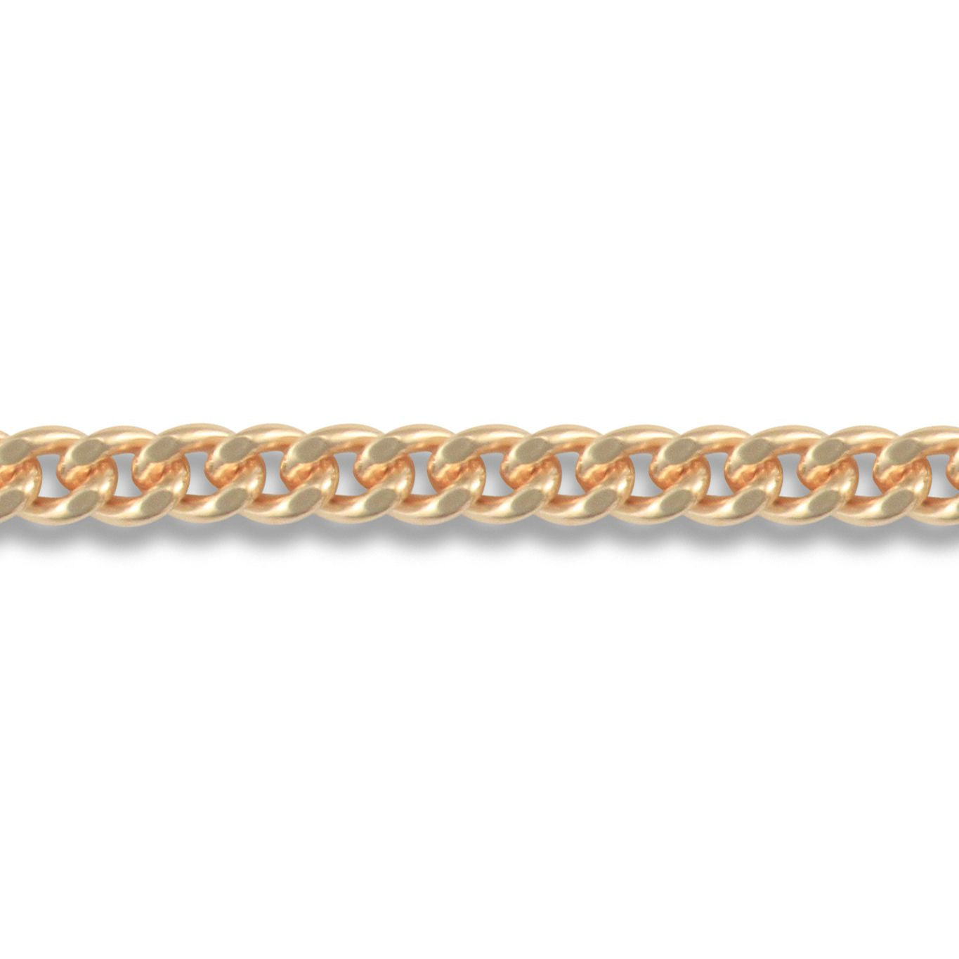9ct Gold  Diamond Cut Curb 3.6mm Pendant Chain Necklace - JCN006F