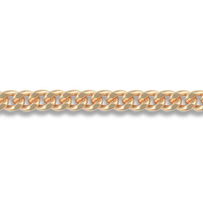 9ct Gold  Diamond Cut Curb 3.6mm Pendant Chain Necklace - JCN006F
