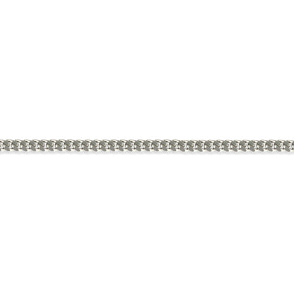 9ct White Gold  Diamond Cut Curb 1.7mm Pendant Chain Necklace - JCN006I