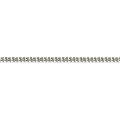 9ct White Gold  Diamond Cut Curb 1.7mm Pendant Chain Necklace - JCN006I
