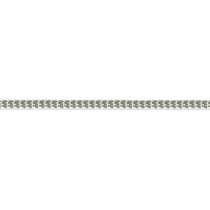 9ct White Gold  Diamond Cut Curb 1.7mm Pendant Chain Necklace - JCN006I