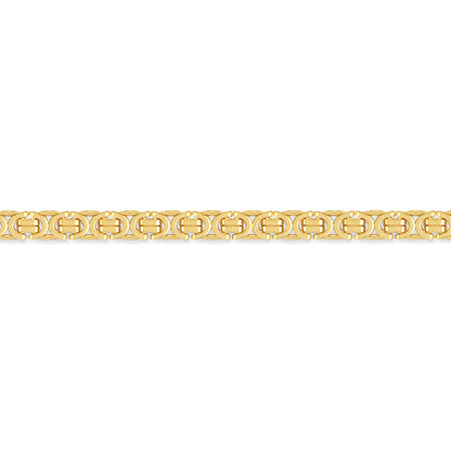 9ct Gold  Flat Byzantine 6mm Chain Bracelet 8.5 21cm inch - JCN014A