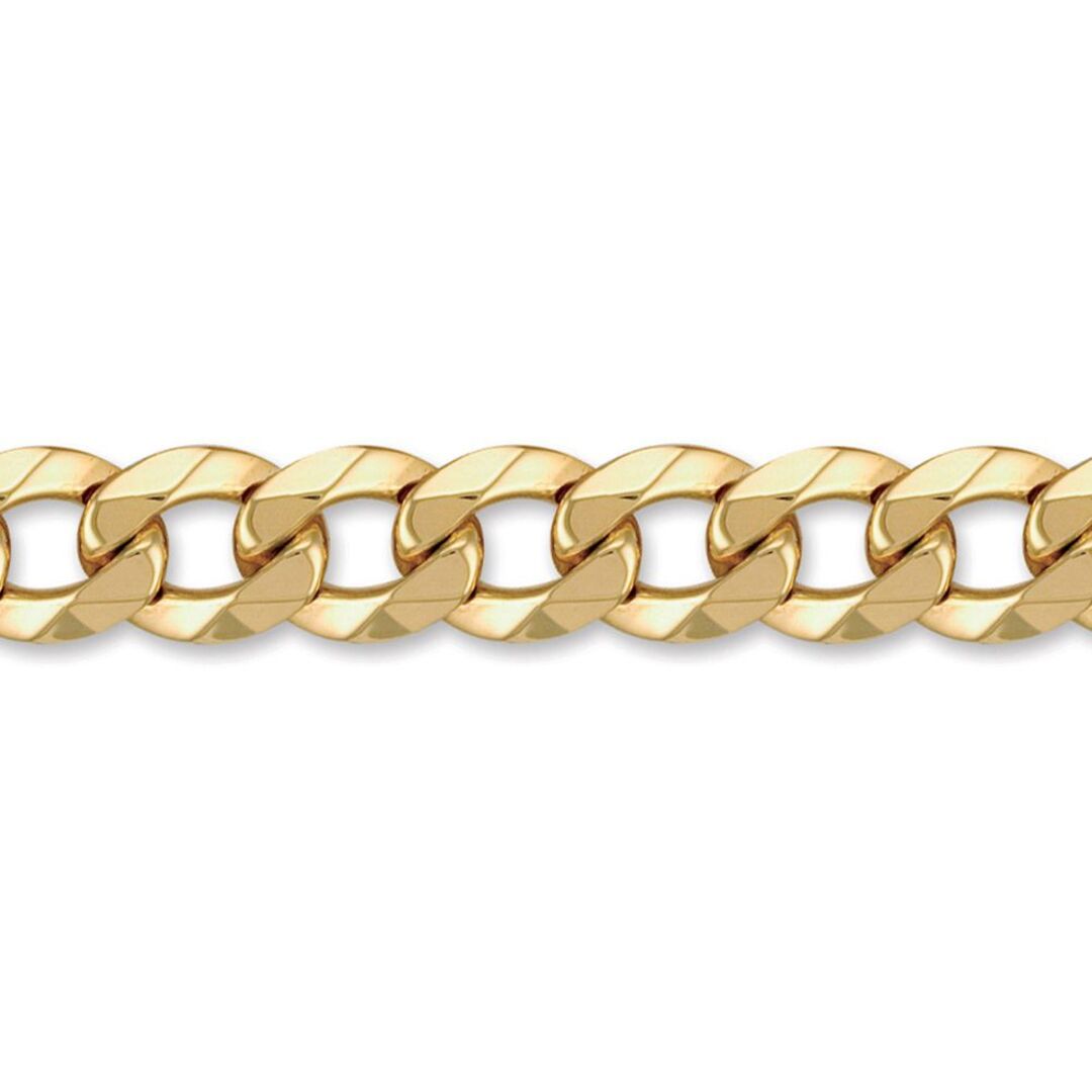 Mens 9ct Gold  Heavy Weight Curb Link 14mm Chain Necklace - JCN024N