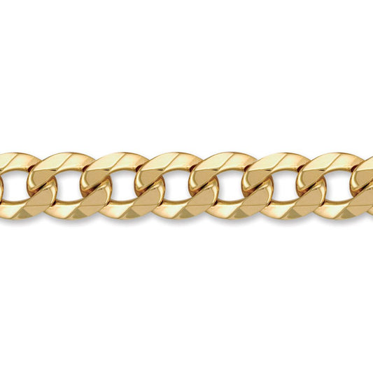 Mens 9ct Gold  Heavy Weight Curb Link 14mm Chain Necklace - JCN024N