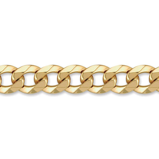 Mens 9ct Gold  Heavy Weight Curb Link 14mm Chain Necklace - JCN024N