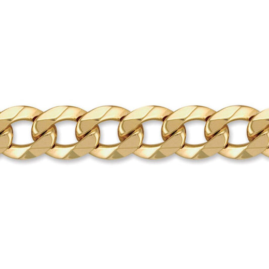 Mens 9ct Gold  Heavy Weight Curb Link 15mm Chain Necklace - JCN024P