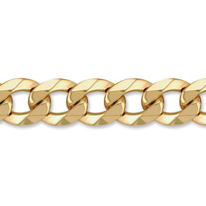 Mens 9ct Gold  Heavy Weight Curb Link 17mm Chain Bracelet 8 inch - JCN024Q