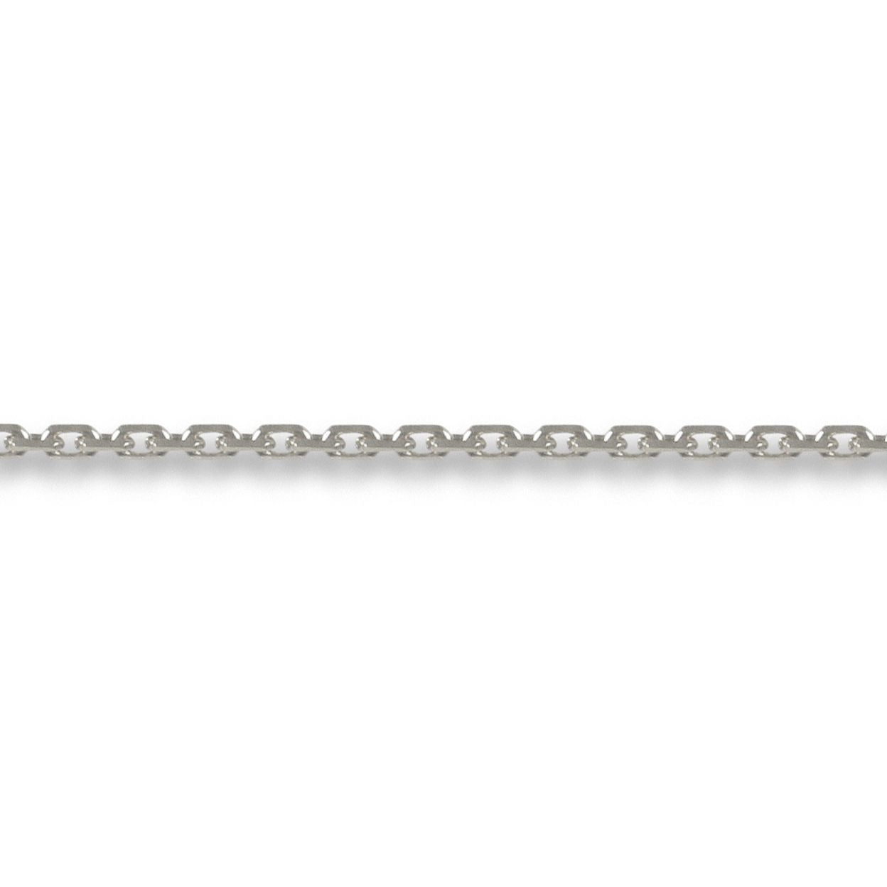 9ct White Gold  Trace Cable Link Pendant Chain Necklace 1.2mm - JCN029A