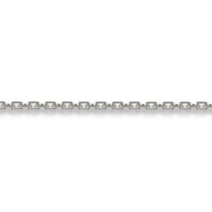 9ct White Gold  Trace Cable Link Pendant Chain Necklace 1.2mm - JCN029A