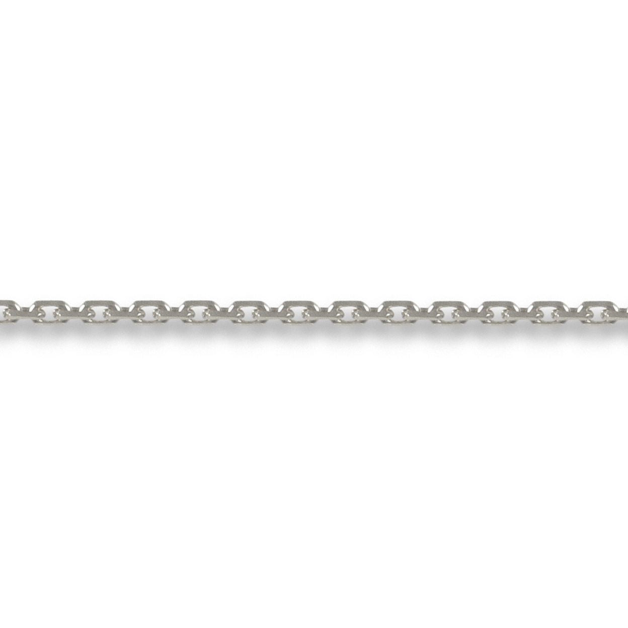9ct White Gold  Trace Cable Link Pendant Chain Necklace 1.2mm - JCN029A