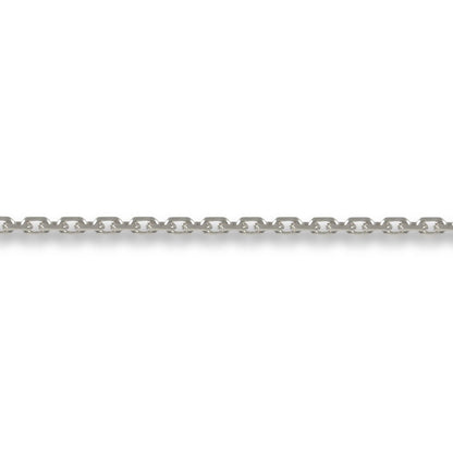 9ct White Gold  Trace Cable Link Pendant Chain Necklace 1.2mm - JCN029A