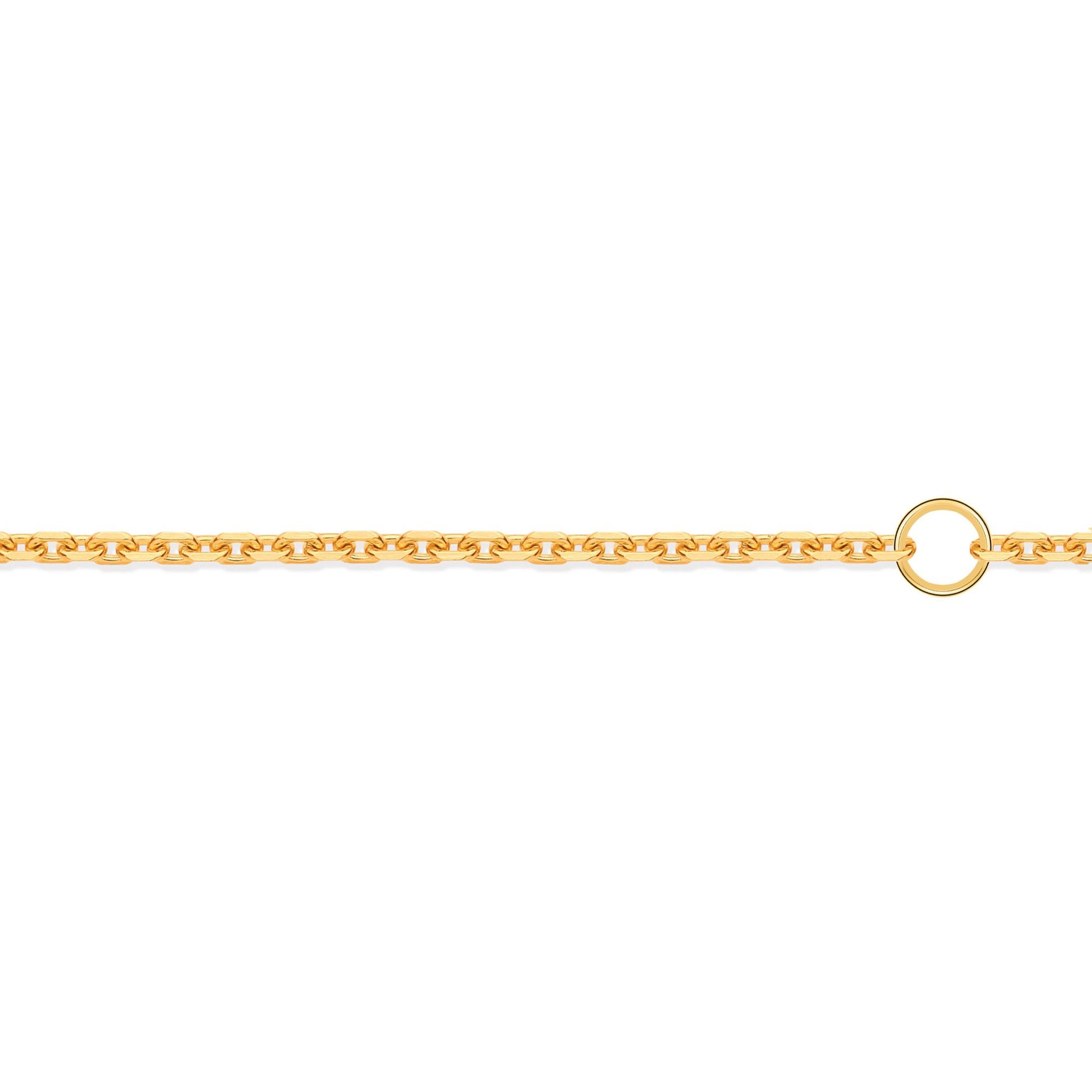 9ct Gold  Trace Cable Link Adjustable Pendant Chain 1.3mm 16-18" - JCN029B