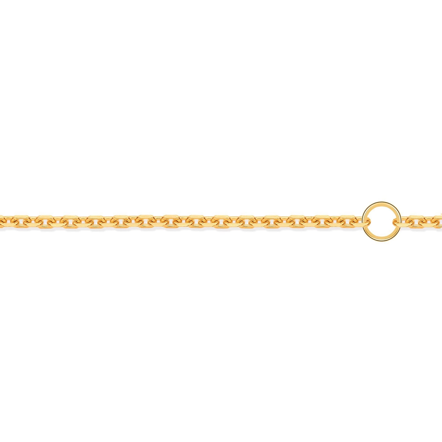 9ct Gold  Trace Cable Link Adjustable Pendant Chain 1.3mm 16-18" - JCN029B