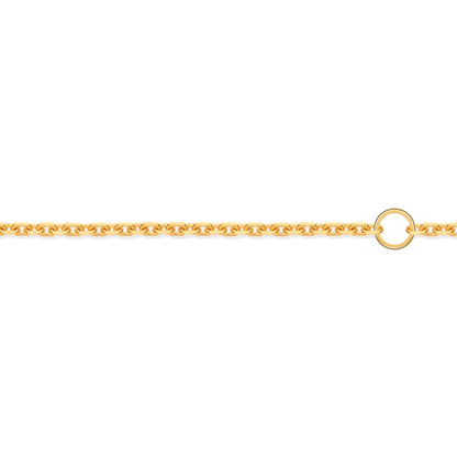 9ct Gold  Trace Cable Link Adjustable Pendant Chain 1.3mm 16-18" - JCN029B