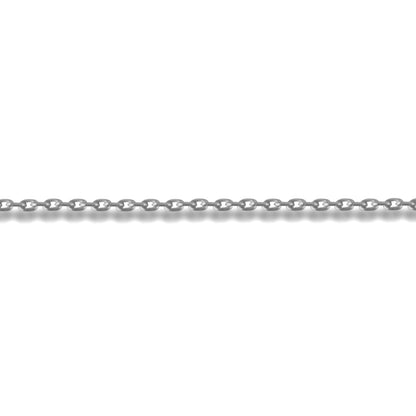9ct White Gold  Trace Cable Link Pendant Chain Necklace 1.5mm - JCN029C