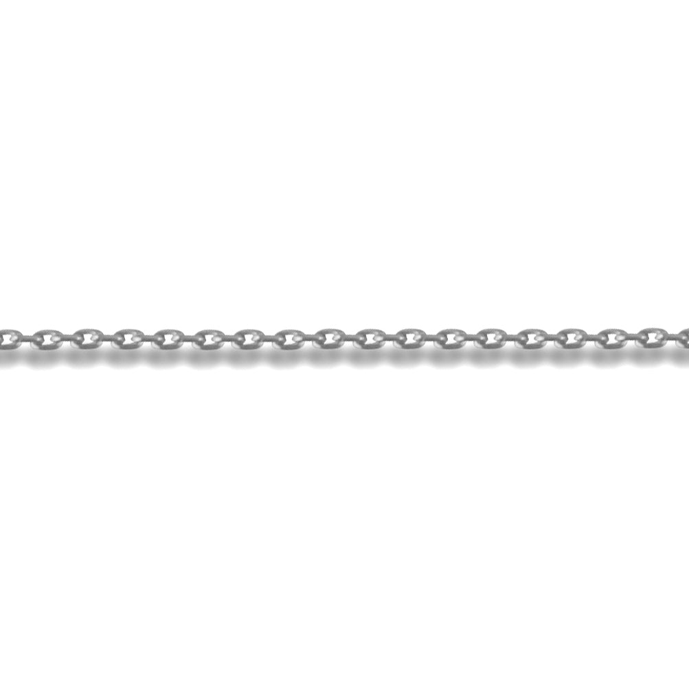 9ct White Gold  Trace Cable Link Pendant Chain Necklace 1.5mm - JCN029C