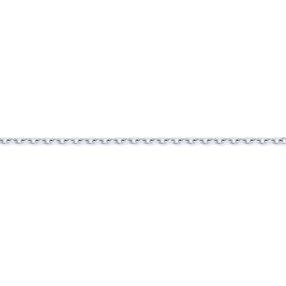 9ct White Gold  Trace Cable Link Pendant Chain Necklace 1.5mm - JCN029C