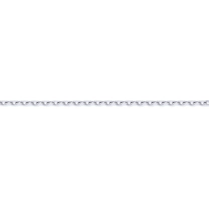 9ct White Gold  Trace Cable Link Pendant Chain Necklace 1.5mm - JCN029C