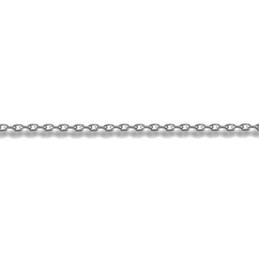 9ct White Gold  Trace Cable Link Pendant Chain Necklace 1.5mm - JCN029C