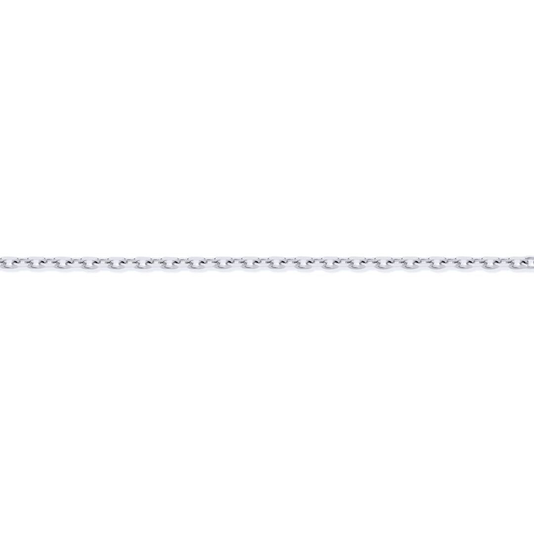 9ct White Gold  Trace Cable Link Pendant Chain Necklace 1.5mm - JCN029C