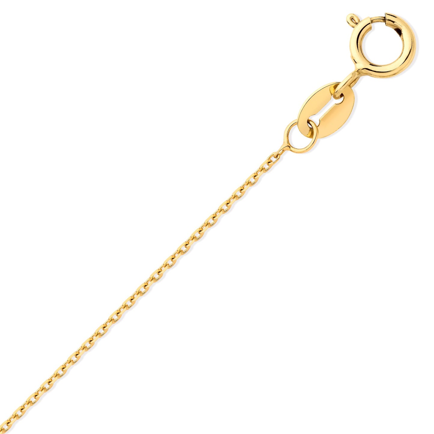 9ct Gold  Trace Cable Link Pendant Chain Necklace 1mm - JCN029D